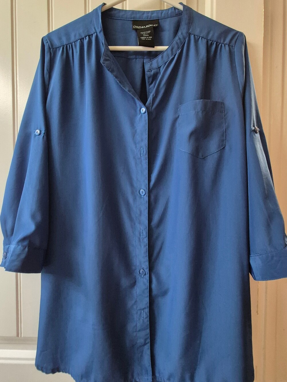 Cynthia Rowley Women's Button-up Tunic Blouse Size Large
